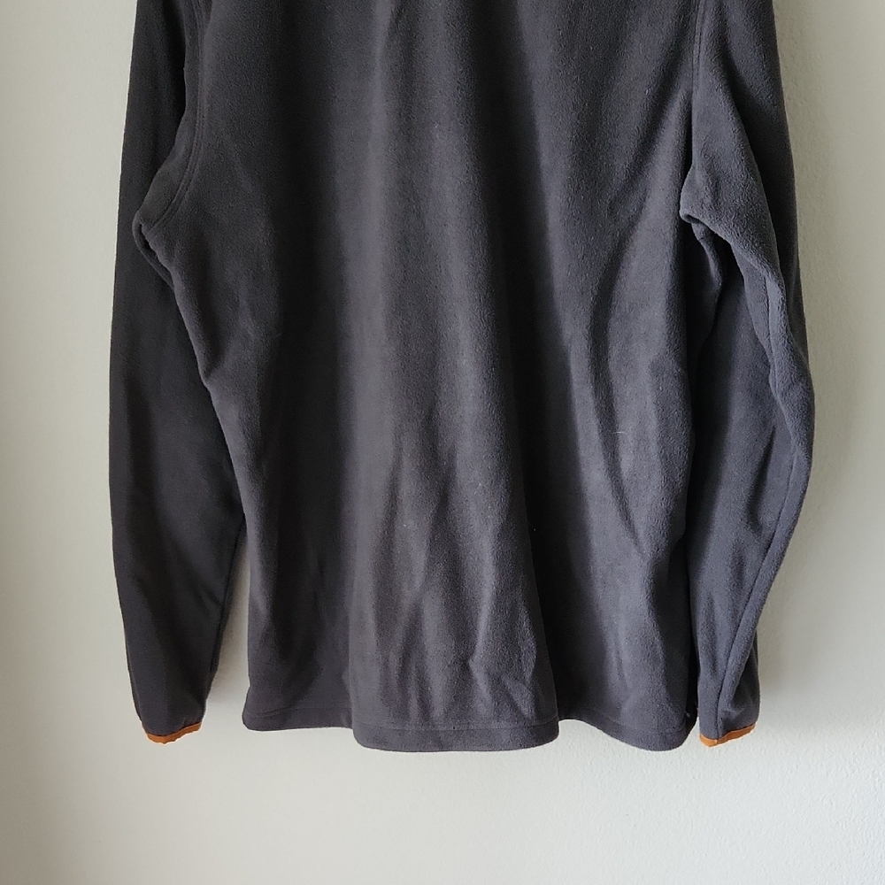 COLUMBIA Charcoal Grey Fleece Jacket Rustic Orange Details Men Sz M Gorpcore - Picture 8 of 16